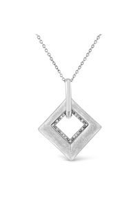 Pave-Set Diamond Accent Kite Shape Necklace